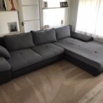 This is a photo of a grey L shape sofa that has been professionally steam cleaned, also the beige carpets have been steam cleaned too works carried out by Buckhurst Hill Carpet Cleaning